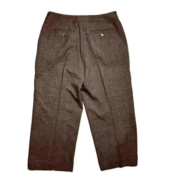 Chico’s Wide Leg Sinle Button Dress Pants Plaid Size 1 - Picture 5 of 6